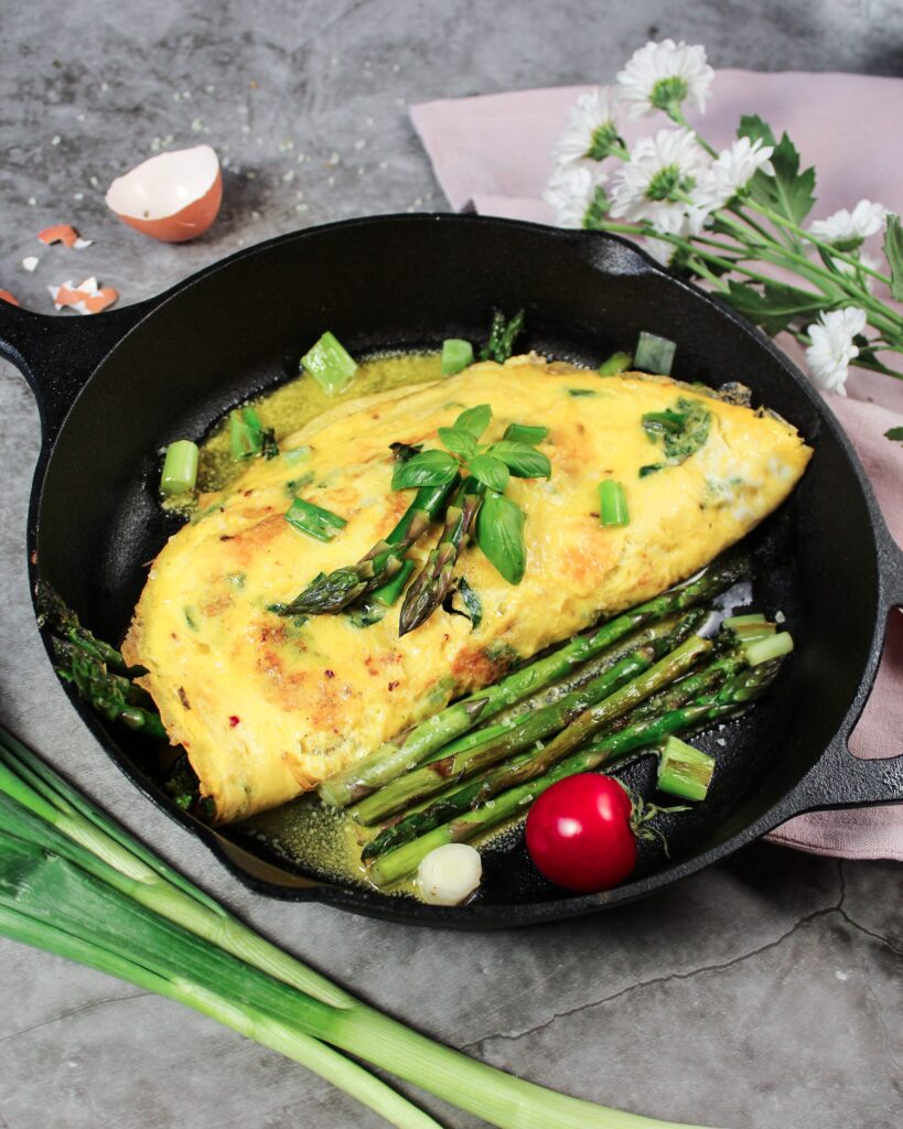 Omlette mit Spargel