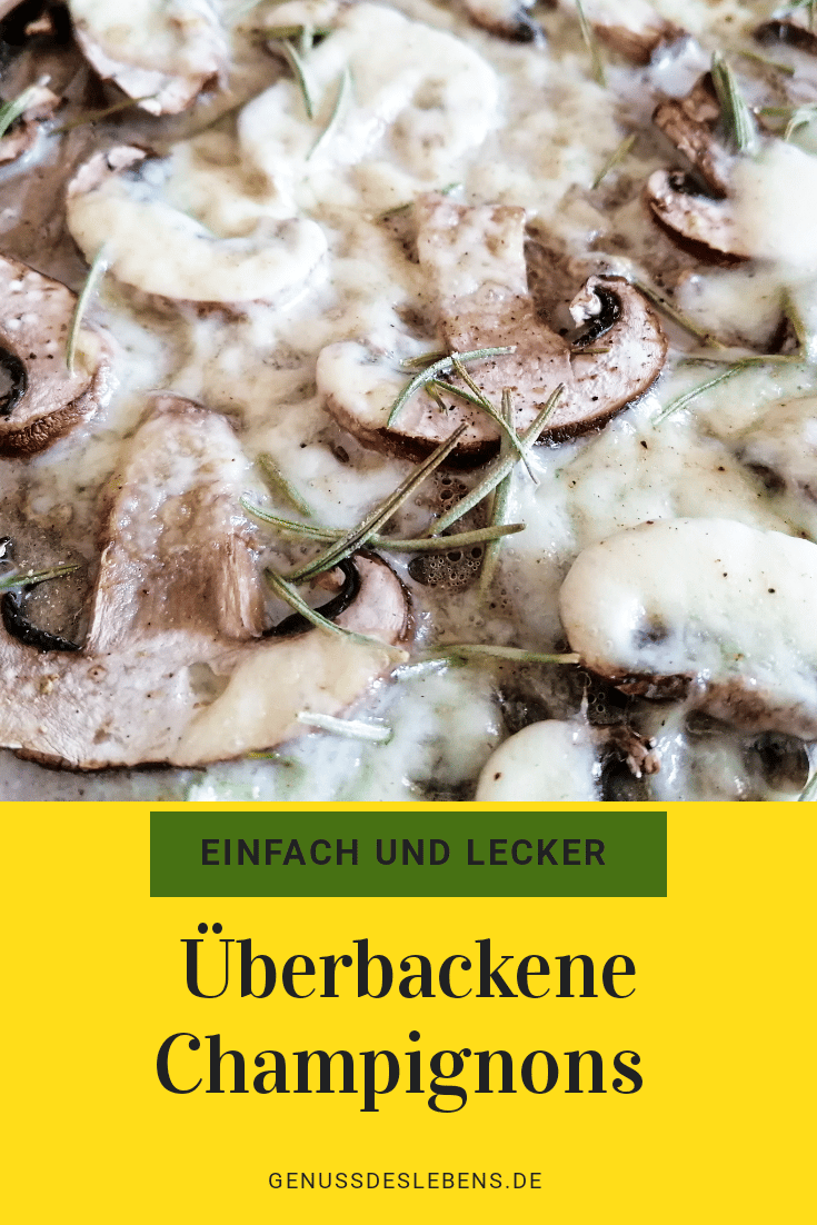 Champignons mit Mozarella überbacken mit Rosmarin