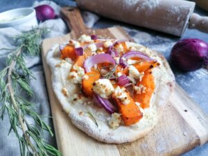 Flammkuchen Kürbis Feta