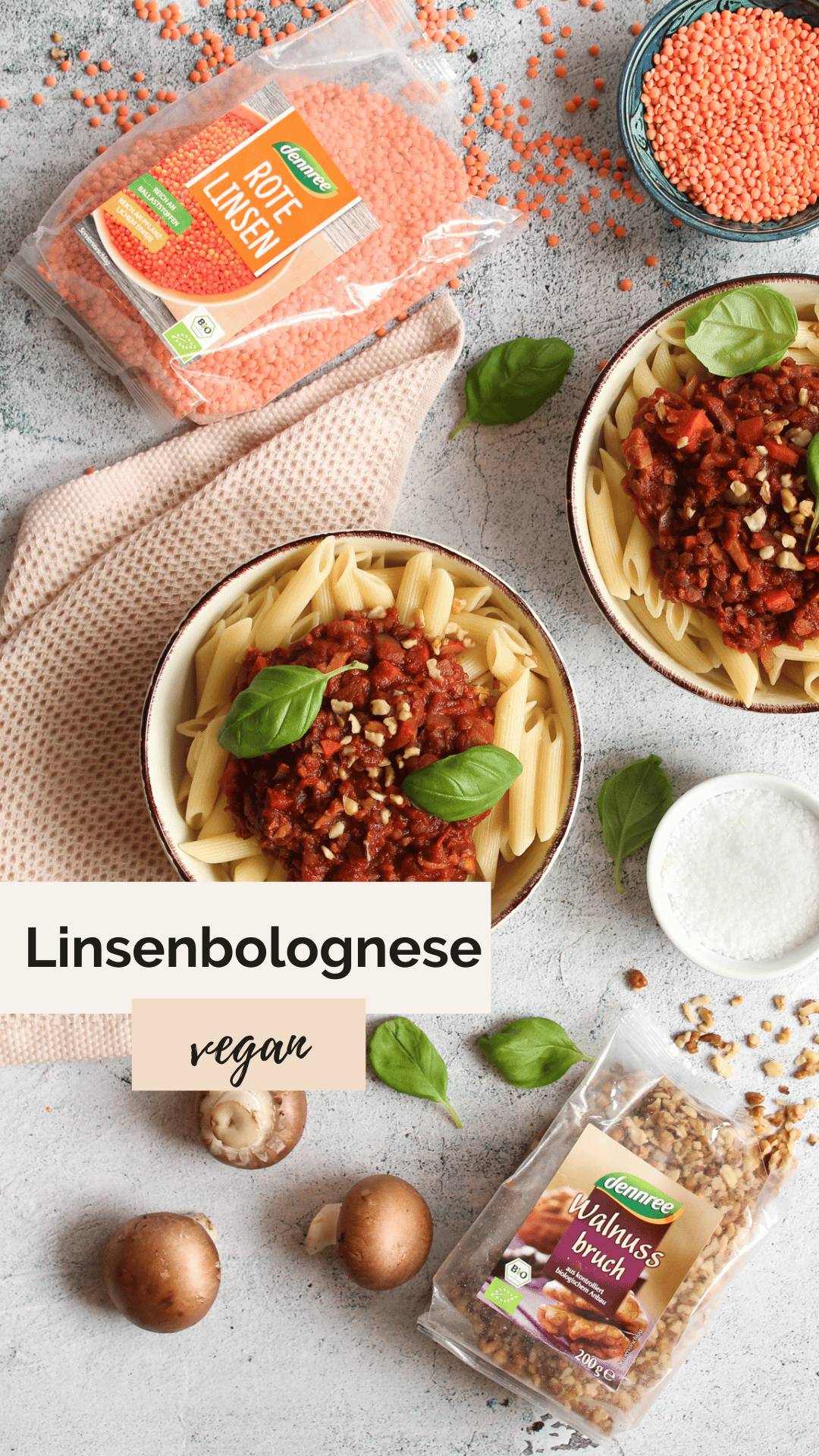 Vegane Linsenbolognese