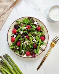 Grüner Spargel Salat mit Feta|||low carb lasagne vegetarisch||