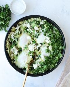 Grünes Shakshuka - viel Protein und low carb||