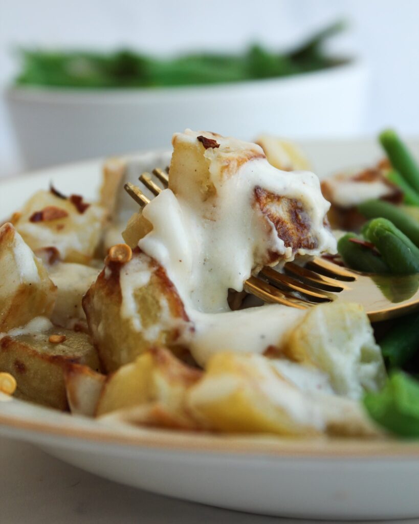 Kartoffeln mit Sahne und Parmesan