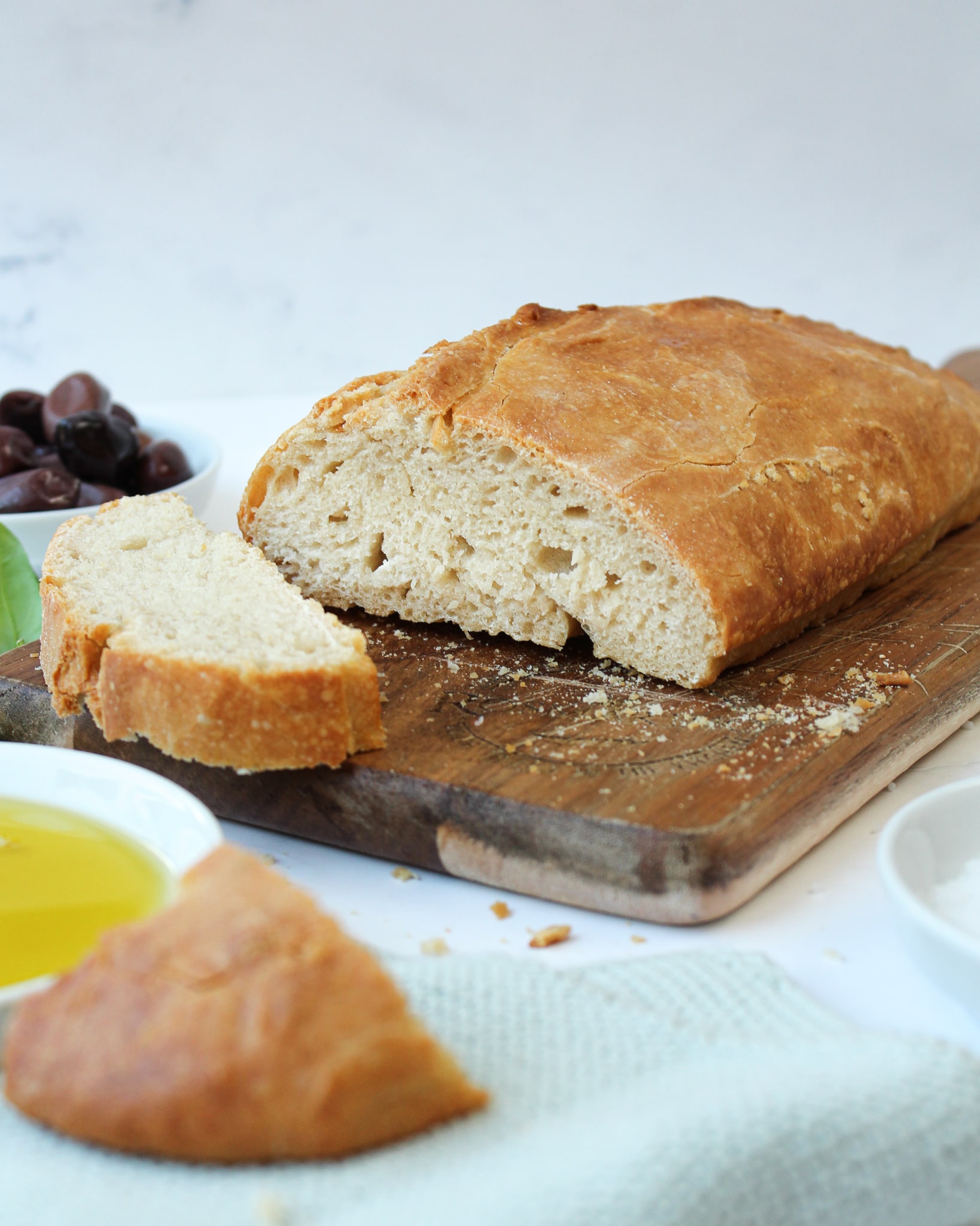 Ciabatta mit Trockenhefe und Dinkelmehl