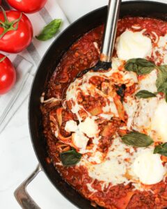 vegetarische Lasagne mit Linsen