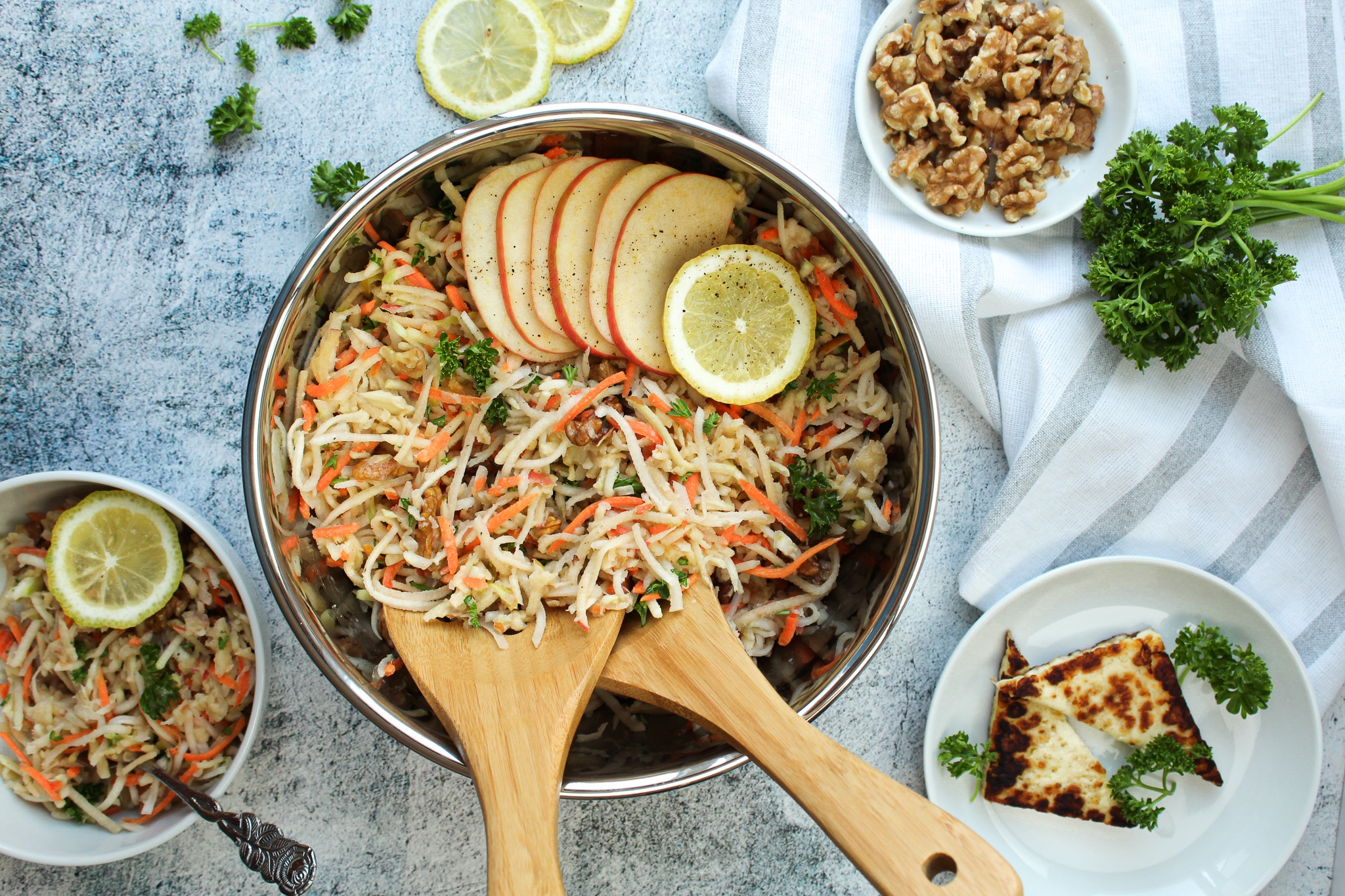 Rohkostsalat mit Apfel und Kohlrabi|Apfel-Kohlrabi-Salat