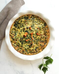 vegetarische Quiche mit Spinat