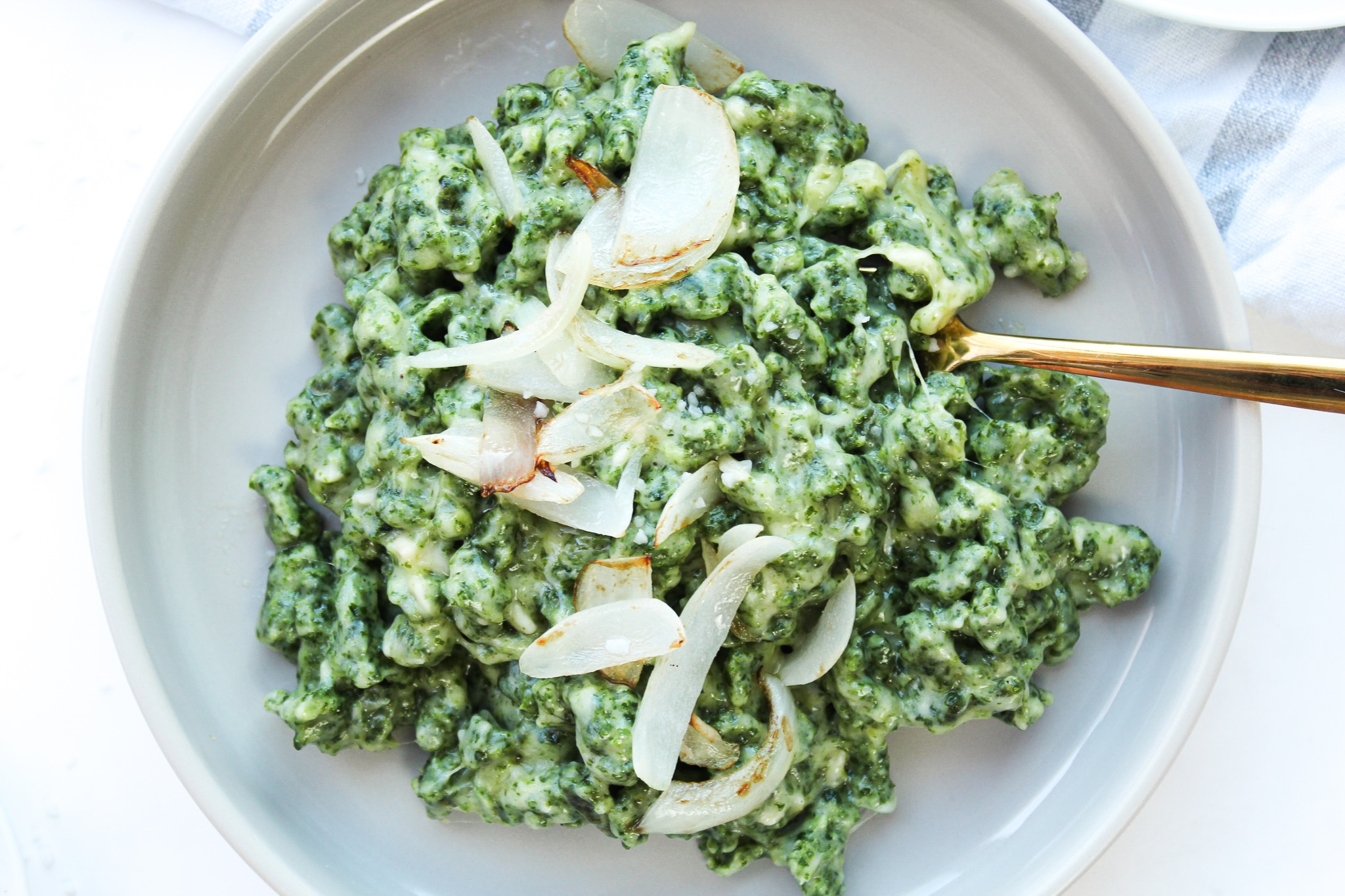 Spätzle mit Dinkelmehl und Spinat