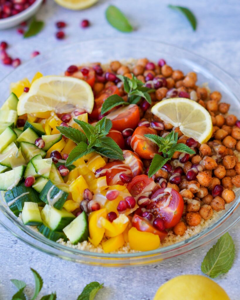 Zutaten für Couscous Salat vegan