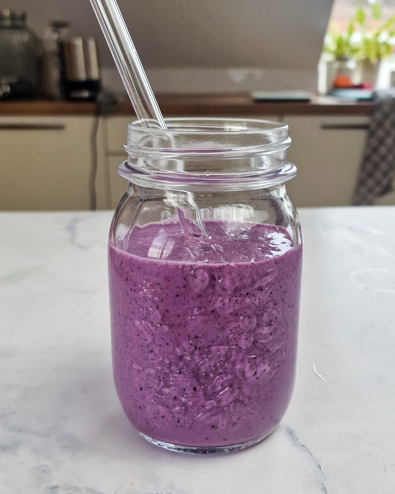 Heidelbeer Smoothie mit Joghurt