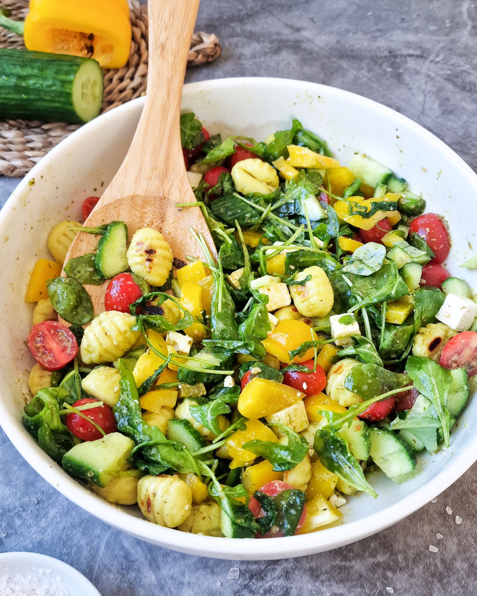 Schneller Gnocchi Salat mit Rucola
